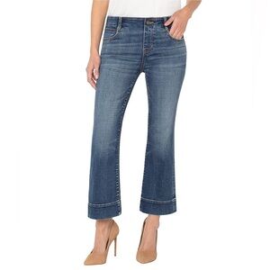 Liverpool Women's Blue Cropped Flare Jeans